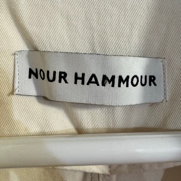 NOUR HAMMOUR Harriet Canvas Organic COTTON TRENCH COAT Cream Size 34 Classic - Picture 11 of 14